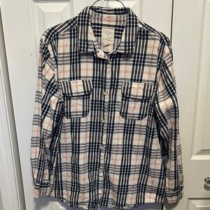 🍀 Japna Plaid Cotton Flannel Button Down Shirt